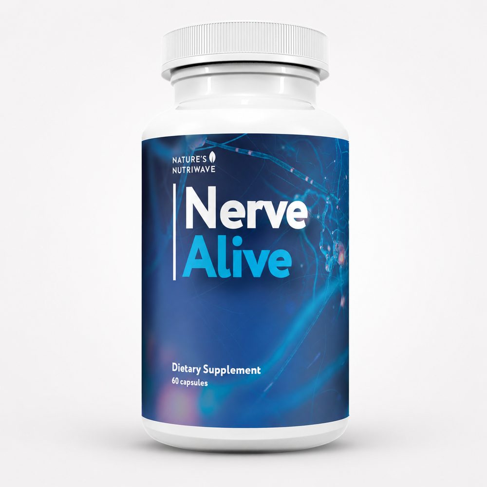 NerveAlive supplement bottle – 60 capsules for nerve health support